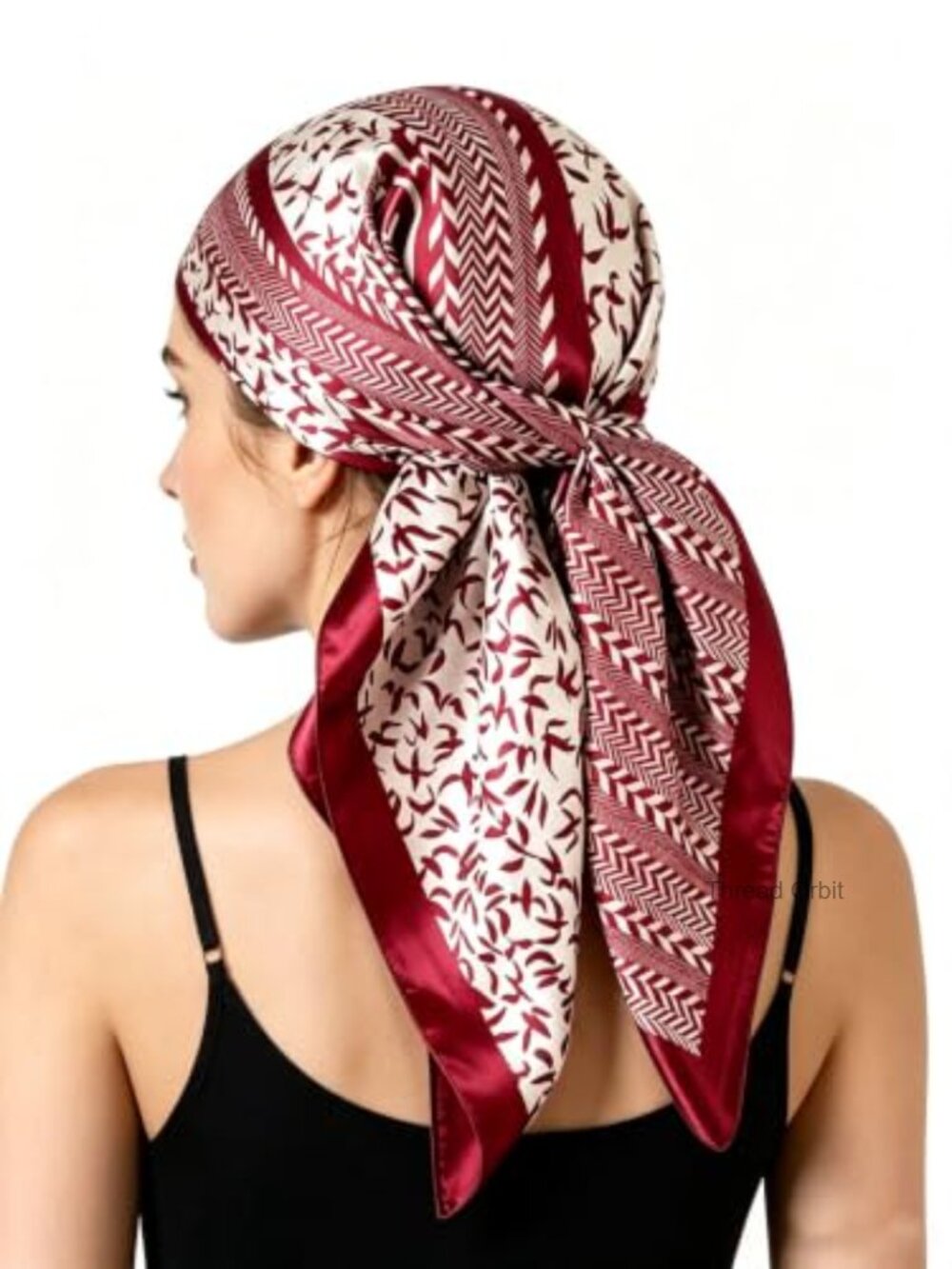 Satin Silk Feel Square Scarf Hair Wrap Bandana Shawl 35 Inch
